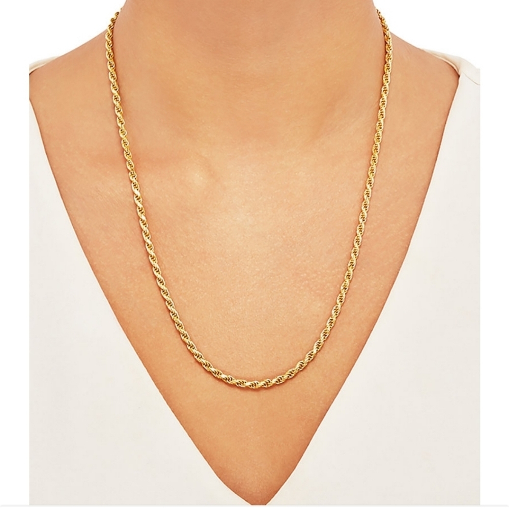 Giani Bernini Rope Link Chain Necklace 18k Gold Plated 925 Sterling Silver NEW